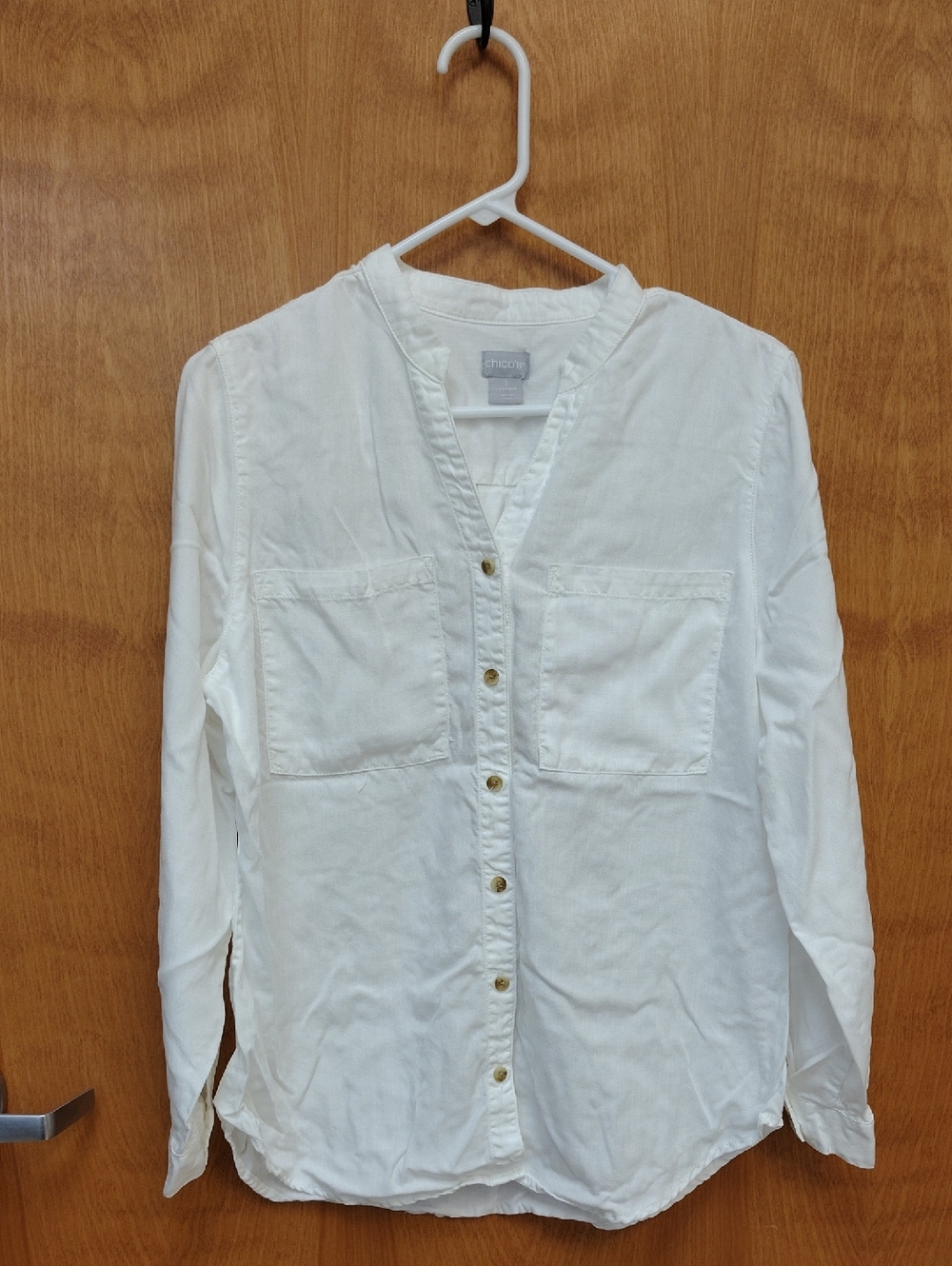 Chico's White Button-Up Top